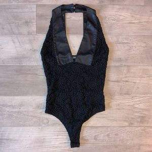 Bebe black lace bodysuit